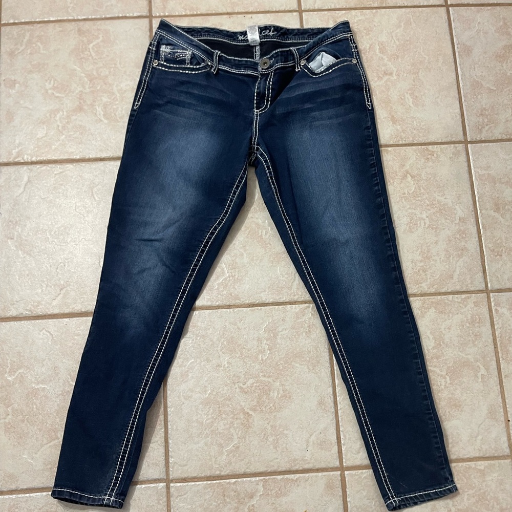 Maurices Dark Blue Stretch Skinny Jeans